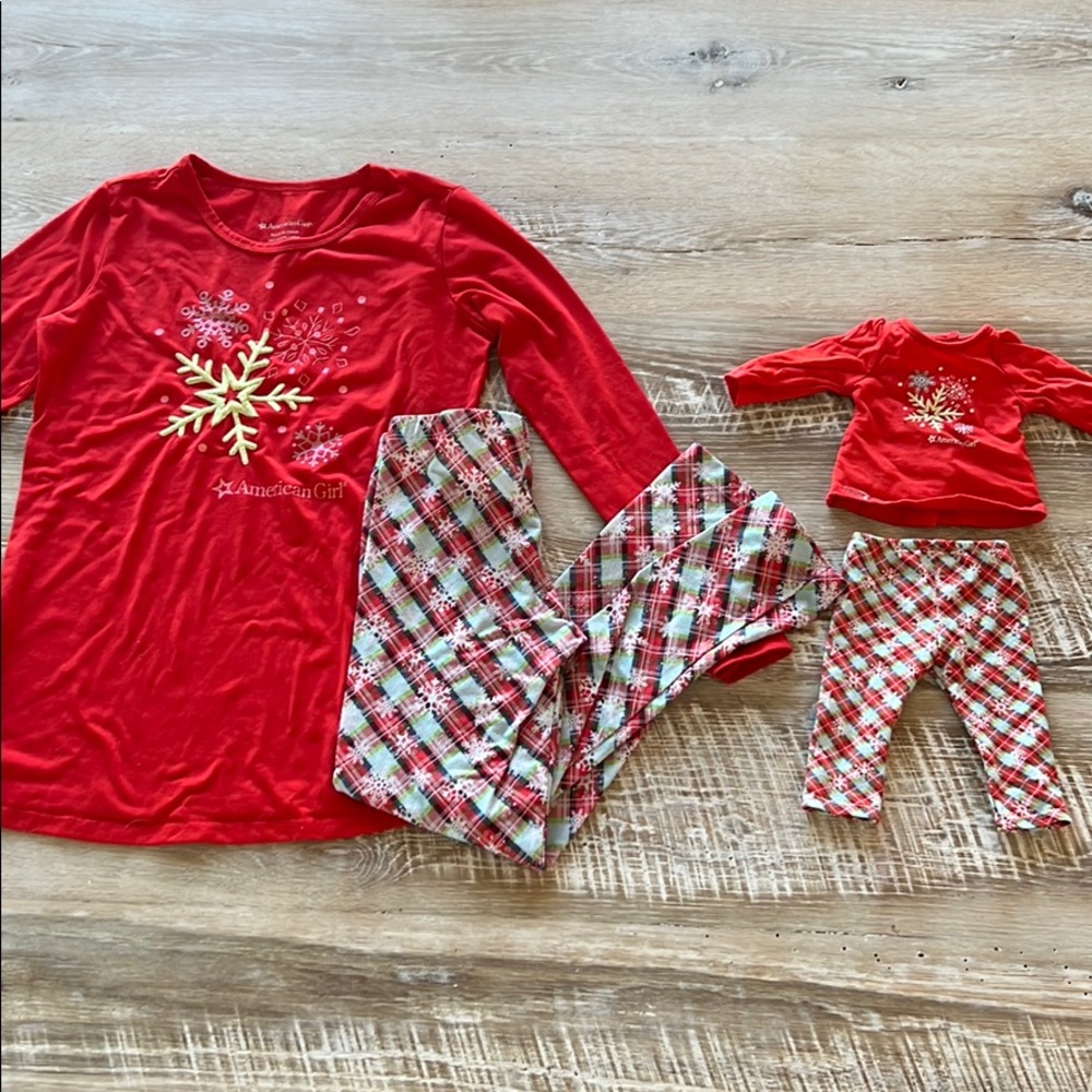 American Girl Doll Matching PJ Sets size 7-8